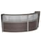 Linea Italia Curved Reception Desk 2 Units, Clear Panel, 124 inW x 49 inD, Mocha ZUT316 - alternate 1